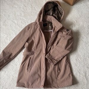 Women's Hooded Softshell Jacket - Taupe